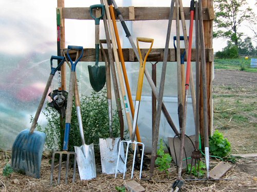 Assorted garden tools