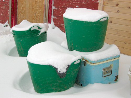Buckets of snow came down overnight