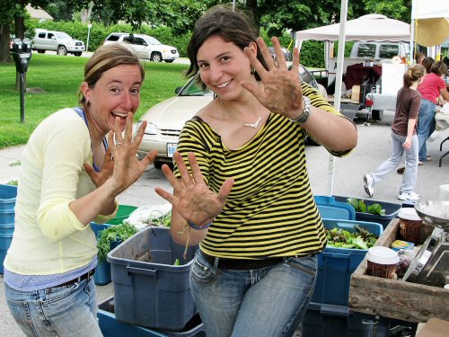 Dirty hands at the farmers' market