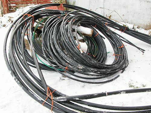 Coiled irrigation pipe