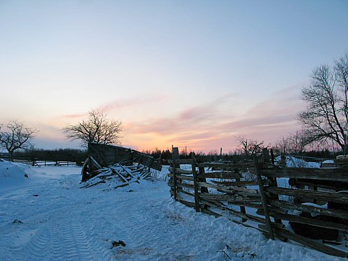 Mid-January sunset (5pm)