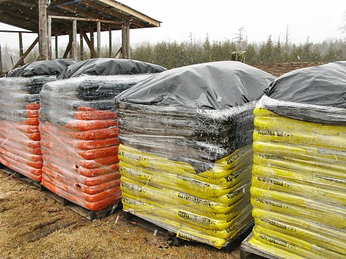 Organic compost on skids