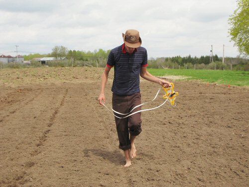 Marking out new beds