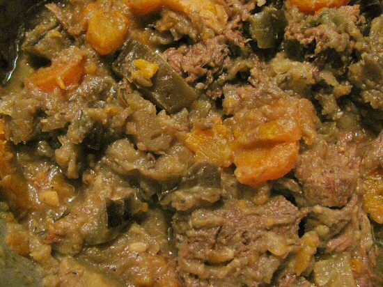 Beef and eggplant stew