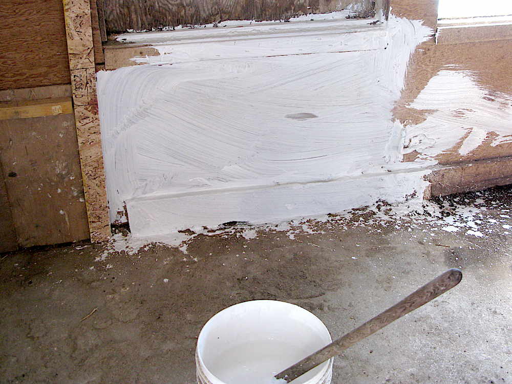 Whitewashing the chicken coop