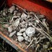 Rocks in front end loader bucket
